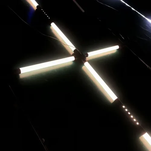 360 tube with magnetic spotlights
