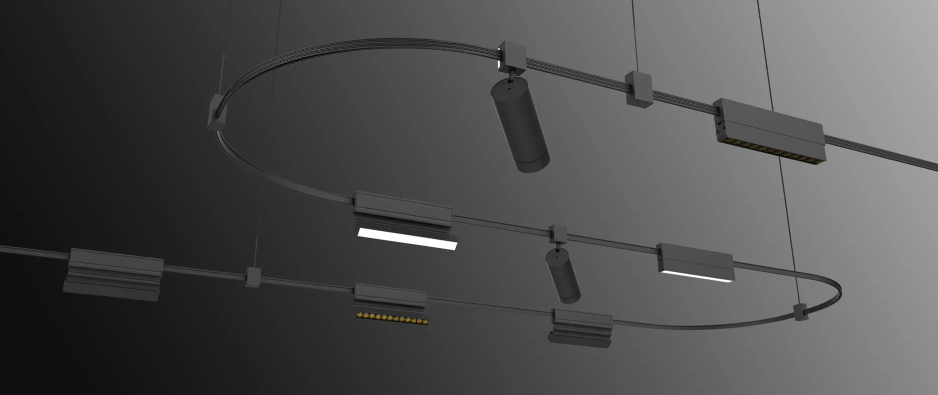 flexible bending magnetic track bar