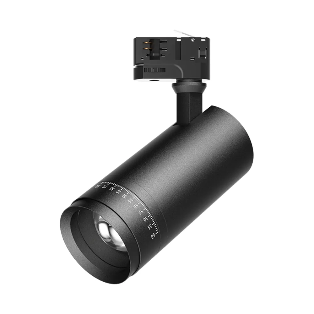 Éclairage sur rail zoomable de 30 W
