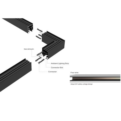 Suspended magnetic track bar