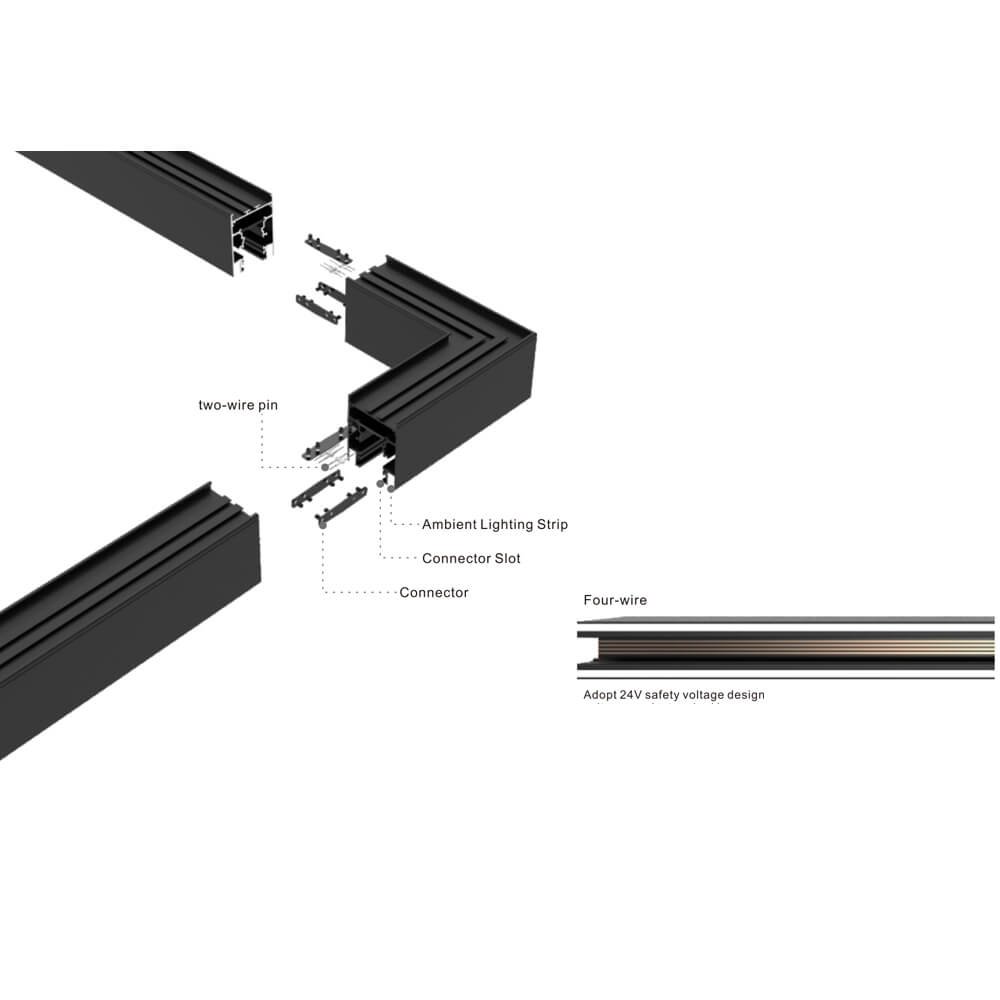 Suspended magnetic track bar