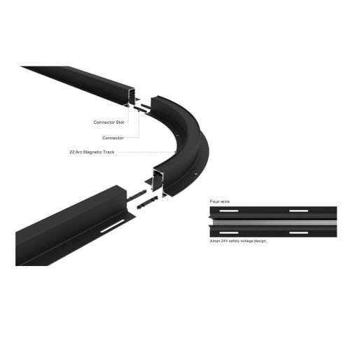 curved magnetic track bar